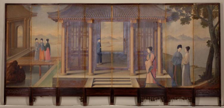 桐荫仕女图：中国最早的油画